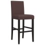 Taburetes altos 2 uds madera maciza de caucho y cuero sintético by vidaXL, Kitchen stools - Ref: Foro24-4006184, Price: 158,9...