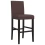 Taburetes altos 2 uds madera maciza de caucho y cuero sintético by vidaXL, Kitchen stools - Ref: Foro24-4006184, Price: 156,0...