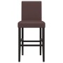 Taburetes altos 2 uds madera maciza de caucho y cuero sintético by vidaXL, Kitchen stools - Ref: Foro24-4006184, Price: 158,9...