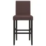 Taburetes altos 2 uds madera maciza de caucho y cuero sintético by vidaXL, Kitchen stools - Ref: Foro24-4006184, Price: 156,0...