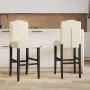 Zwei hohe Hocker aus massivem Gummibaumholz und Stoff. von vidaXL, Küchenhocker - Ref: Foro24-4006209, Preis: 112,65 €, Rabat...