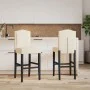 Zwei hohe Hocker aus massivem Gummibaumholz und Stoff. von vidaXL, Küchenhocker - Ref: Foro24-4006209, Preis: 112,65 €, Rabat...
