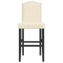 Taburetes altos 2 uds madera maciza de caucho y tela by vidaXL, Kitchen stools - Ref: Foro24-4006209, Price: 112,65 €, Discou...