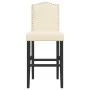 Zwei hohe Hocker aus massivem Gummibaumholz und Stoff. von vidaXL, Küchenhocker - Ref: Foro24-4006209, Preis: 112,65 €, Rabat...