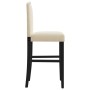 Taburetes altos 2 uds madera maciza de caucho y tela by vidaXL, Kitchen stools - Ref: Foro24-4006209, Price: 112,65 €, Discou...