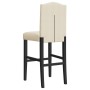 Taburetes altos 2 uds madera maciza de caucho y tela by vidaXL, Kitchen stools - Ref: Foro24-4006209, Price: 112,65 €, Discou...