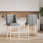 Zwei hohe Hocker aus massivem Gummibaumholz und Stoff. von vidaXL, Küchenhocker - Ref: Foro24-4006221, Preis: 130,66 €, Rabat...