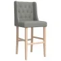 Taburetes altos 2 uds madera maciza de caucho y tela by vidaXL, Kitchen stools - Ref: Foro24-4006221, Price: 129,08 €, Discou...