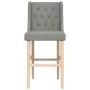 Taburetes altos 2 uds madera maciza de caucho y tela by vidaXL, Kitchen stools - Ref: Foro24-4006221, Price: 129,08 €, Discou...