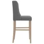 Taburetes altos 2 uds madera maciza de caucho y tela by vidaXL, Kitchen stools - Ref: Foro24-4006221, Price: 129,08 €, Discou...