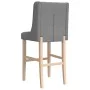 Taburetes altos 2 uds madera maciza de caucho y tela by vidaXL, Kitchen stools - Ref: Foro24-4006221, Price: 129,08 €, Discou...