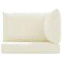 Kissen für Paletten 3 Stück Oxford Stoff cremeweiß von vidaXL, Kissen für Stühle und Sofas - Ref: Foro24-361775, Preis: 56,89...
