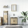 Set de muebles de baño 3 pzas madera contrachapada roble Sonoma by vidaXL, Bathroom furniture - Ref: Foro24-3214821, Price: 1...