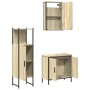 Set de muebles de baño 3 pzas madera contrachapada roble Sonoma by vidaXL, Bathroom furniture - Ref: Foro24-3214821, Price: 1...