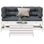 Set de muebles de jardín 3 pzas con cojines madera pino blanco by vidaXL, Garden sets - Ref: Foro24-3250757, Price: 293,11 €,...