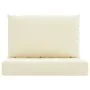 Cojines para palés 2 unidades tela Oxford blanco crema by vidaXL, Cushions for chairs and sofas - Ref: Foro24-361756, Price: ...