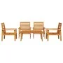 Juego de muebles de jardín 5 pzas madera maciza de acacia de vidaXL, Conjuntos de jardín - Ref: Foro24-3211803, Precio: 330,0...