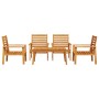 Juego de muebles de jardín 5 pzas madera maciza de acacia by vidaXL, Garden sets - Ref: Foro24-3211803, Price: 335,92 €, Disc...