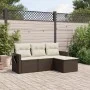 Set de sofás de jardín 4 pzas y cojines ratán sintético marrón by vidaXL, Garden sets - Ref: Foro24-3220072, Price: 261,72 €,...