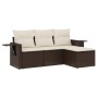 Set de sofás de jardín 4 pzas y cojines ratán sintético marrón by vidaXL, Garden sets - Ref: Foro24-3220072, Price: 253,05 €,...