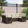 Set sofás de jardín 6 piezas y cojines ratán sintético marrón by vidaXL, Garden sets - Ref: Foro24-3220582, Price: 403,08 €, ...
