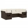 Set sofás de jardín 6 piezas y cojines ratán sintético marrón by vidaXL, Garden sets - Ref: Foro24-3220582, Price: 425,84 €, ...