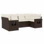 Set sofás de jardín 6 piezas y cojines ratán sintético marrón by vidaXL, Garden sets - Ref: Foro24-3220582, Price: 403,08 €, ...
