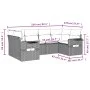 Set sofás de jardín 6 piezas y cojines ratán sintético marrón by vidaXL, Garden sets - Ref: Foro24-3220582, Price: 425,84 €, ...