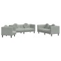 Dreiteiliges Sofaset mit Kissen aus hellgrauem Samt. von vidaXL, Sofas - Ref: Foro24-3209247, Preis: 637,09 €, Rabatt: %