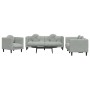 Dreiteiliges Sofaset mit Kissen aus hellgrauem Samt. von vidaXL, Sofas - Ref: Foro24-3209247, Preis: 637,09 €, Rabatt: %