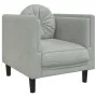 Juego de sofás con cojines 3 piezas terciopelo gris claro by vidaXL, Sofas - Ref: Foro24-3209247, Price: 582,51 €, Discount: %