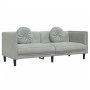 Juego de sofás con cojines 3 piezas terciopelo gris claro by vidaXL, Sofas - Ref: Foro24-3209247, Price: 637,09 €, Discount: %