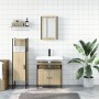 Set de muebles de baño 3 pzas madera contrachapada roble Sonoma by vidaXL, Bathroom furniture - Ref: Foro24-3214816, Price: 1...