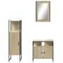 Set de muebles de baño 3 pzas madera contrachapada roble Sonoma by vidaXL, Bathroom furniture - Ref: Foro24-3214816, Price: 1...