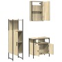 Set de muebles de baño 3 pzas madera contrachapada roble Sonoma by vidaXL, Bathroom furniture - Ref: Foro24-3214816, Price: 1...