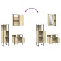 Set de muebles de baño 3 pzas madera contrachapada roble Sonoma by vidaXL, Bathroom furniture - Ref: Foro24-3214816, Price: 1...