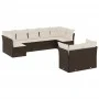 Set de sofás de jardín 9 pzas y cojines ratán sintético marrón by vidaXL, Garden sets - Ref: Foro24-3218153, Price: 593,86 €,...