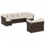 Set de sofás de jardín 9 pzas y cojines ratán sintético marrón by vidaXL, Garden sets - Ref: Foro24-3218153, Price: 562,94 €,...
