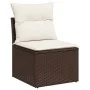 Set de sofás de jardín 9 pzas y cojines ratán sintético marrón by vidaXL, Garden sets - Ref: Foro24-3218153, Price: 593,86 €,...