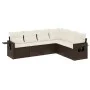 Set sofás de jardín 6 piezas y cojines ratán sintético marrón by vidaXL, Garden sets - Ref: Foro24-3220212, Price: 411,01 €, ...