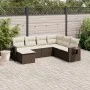 7-teiliges Gartensitzgruppen-Set mit braunen PE-Rattan-Kissen. von vidaXL, Gartensets - Ref: Foro24-3220502, Preis: 456,71 €,...