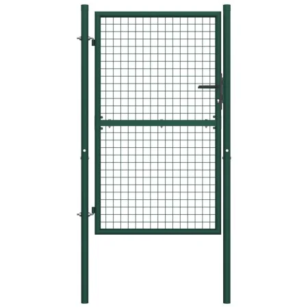 Puerta de valla de acero verde 100x175 cm by vidaXL, garden gates - Ref: Foro24-145735, Price: 209,23 €, Discount: %