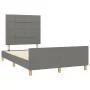 Bed frame with headboard dark gray fabric 120x190 cm by vidaXL, Beds and slatted bases - Ref: Foro24-3270514, Price: 179,08 €...