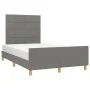 Estructura de cama con cabecero tela gris oscuro 120x190 cm de vidaXL, Camas y somieres - Ref: Foro24-3270514, Precio: 166,91...