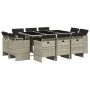 Garten-Essgruppe 11-teilig mit grauen Polstern aus synthetischem Rattan. von vidaXL, Gartensets - Ref: Foro24-3210671, Preis:...