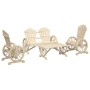 4-teiliges Gartensitzgruppen-Set aus massivem Fichtenholz von vidaXL, Gartensets - Ref: Foro24-3207125, Preis: 405,53 €, Raba...