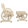 4-teiliges Gartensitzgruppen-Set aus massivem Fichtenholz von vidaXL, Gartensets - Ref: Foro24-3207125, Preis: 405,53 €, Raba...