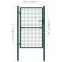 Puerta de valla de acero verde 100x175 cm by vidaXL, garden gates - Ref: Foro24-145735, Price: 214,48 €, Discount: %
