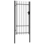 Zauntor mit Tür und schwarzen Stahlspitzen 1x2 m von vidaXL, Gartentore - Ref: Foro24-145746, Preis: 210,99 €, Rabatt: %