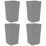 Jardineras 4 unidades PP gris claro 32,5x32,5x57 cm by vidaXL, Pots and planters - Ref: Foro24-367852, Price: 130,43 €, Disco...